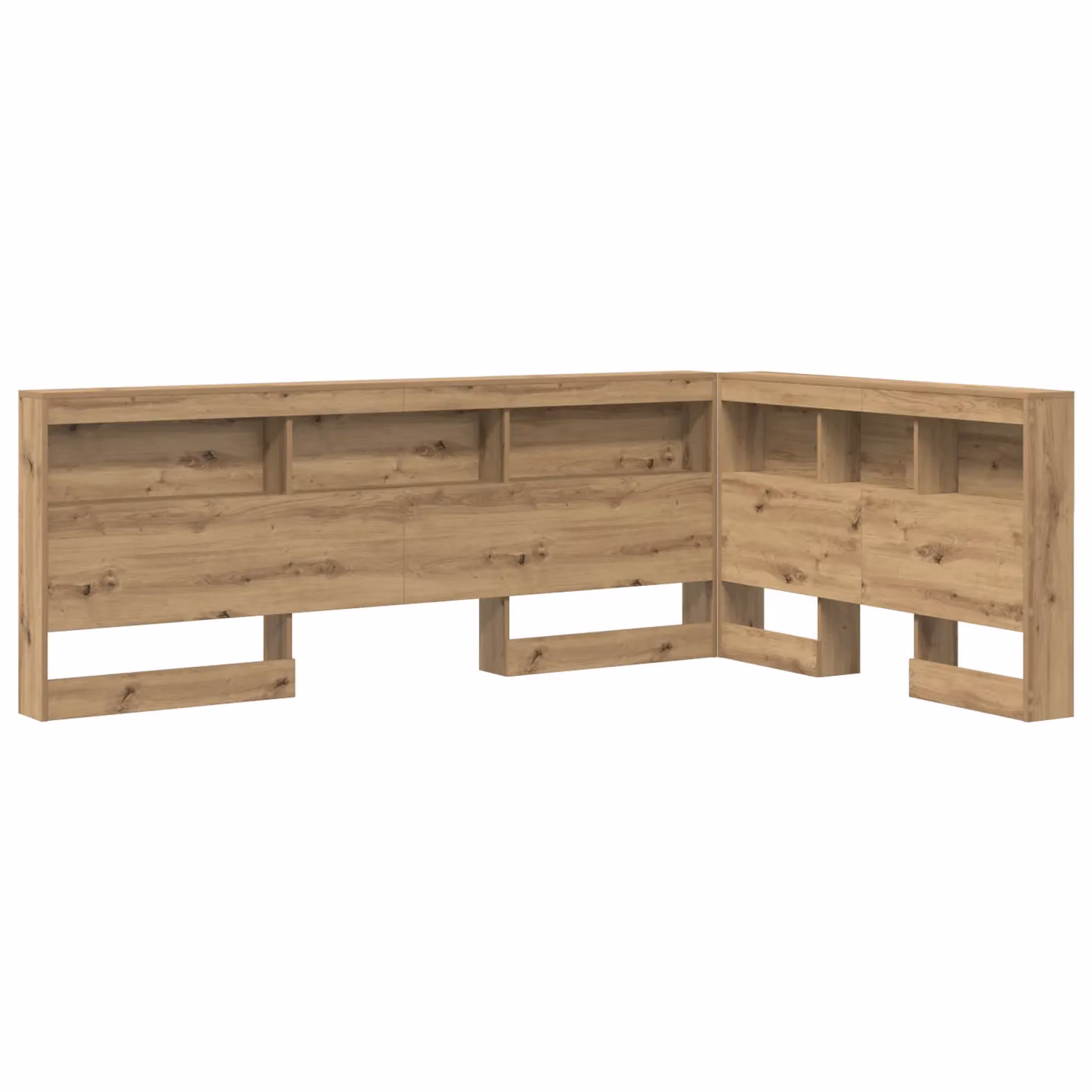 Berkfield Home Storage Headboard with Integrated Shelf in Artisan Oak, Brown, Width: 120 cm – 2