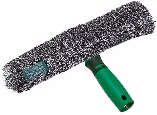 UNGER Window Washer Microfibre Sleeve and T-Bar Handle with Telescopic Squeegee, Green