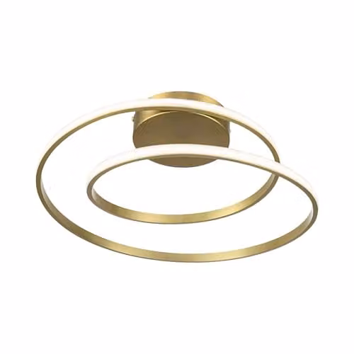 Cosylyte Alston Double Ring LED Ceiling Light, Modern Dimmable Flush Mount in Brushed Bronze, 3000K Warm White, 3800lm, W/D/H: 46 x 46 x 11.5 cm