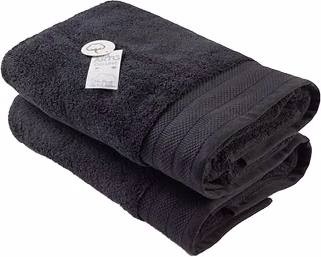 ARTG Excellent Deluxe Cotton Terry Bath Towel in Black