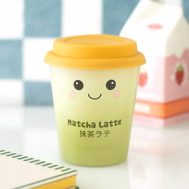 Uniqueful Matcha Latte Scented Votive Candle in Green