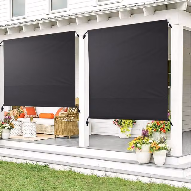 Lifeideas Waterproof Outdoor Side Awning in Black