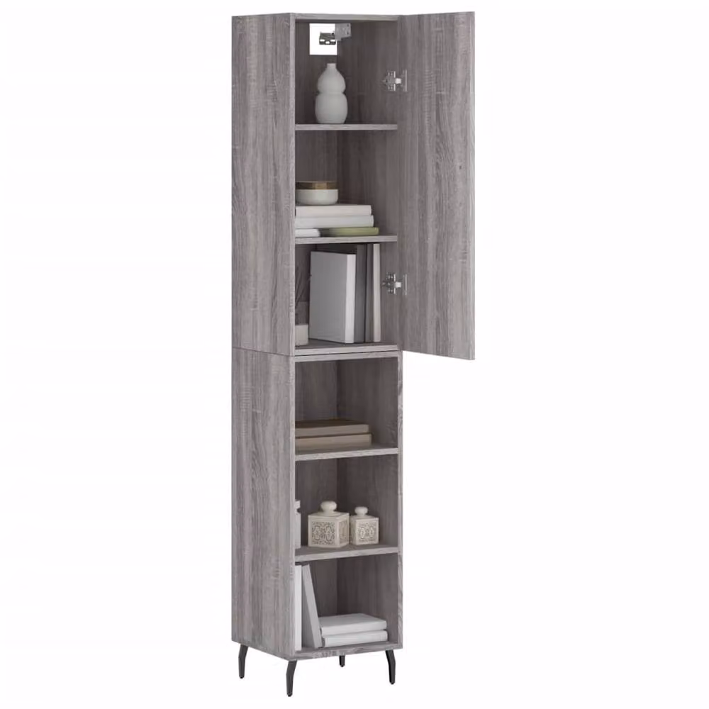 Berkfield Home Grey Sonoma Modern Highboard W/D/H: 34.5 x 34.5 x 180 cm – 3