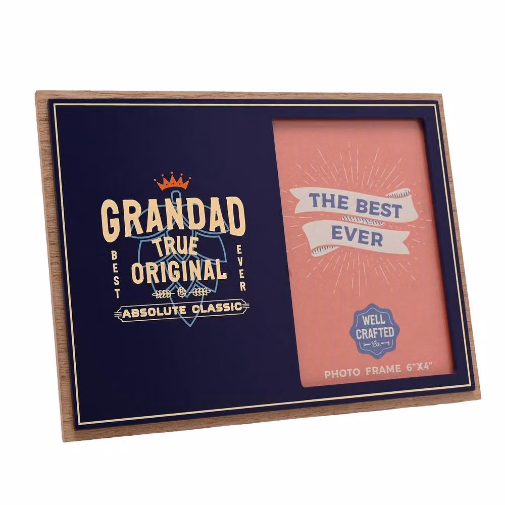 Well Crafted Blue Rectangular Wooden Single Photo Frame for Tabletop, 10 x 15 cm – 2