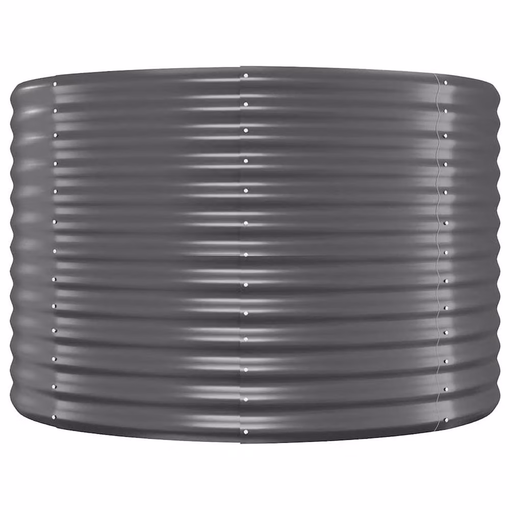 Berkfield Home Garden Powder-coated Steel Raised Bed in Anthracite, W/D/H: 322 x 100 x 68 cm – 3