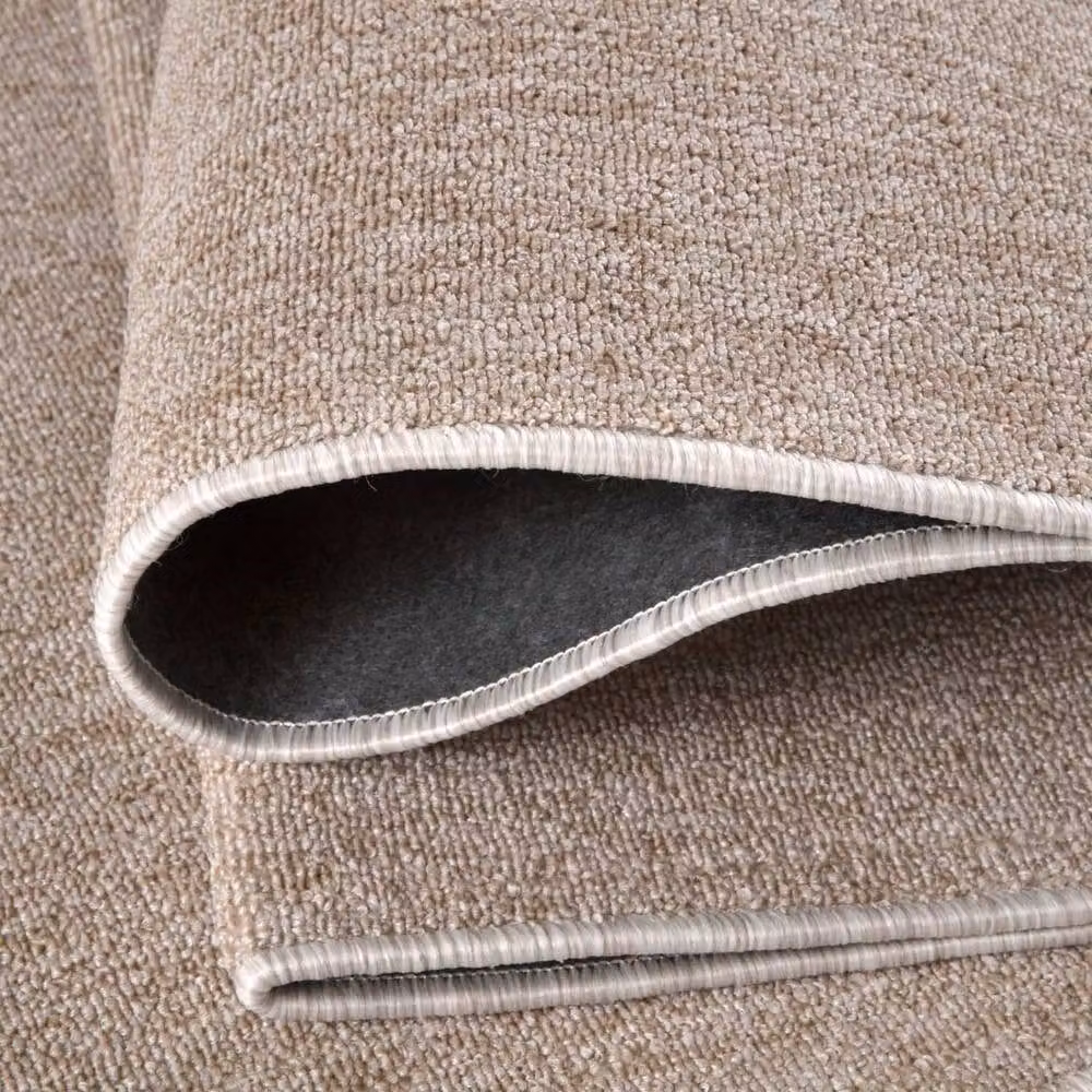 THE RUGS Flex Collection Solid Design Low Pile Living Room Rug in Beige, W: 240 cm, D: 340 cm – 2