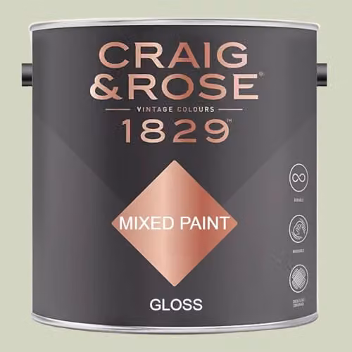 Craig & Rose 1829 Gloss Paint Stop in Soft Green, 2.5 l
