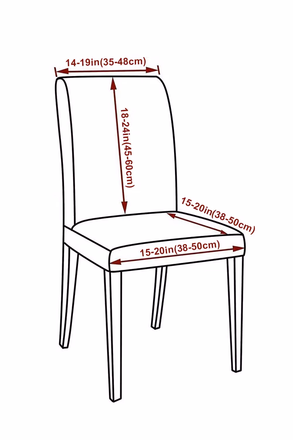 Neel Blue Short Spandex Dining Chair Slipcover with Red Santa Claus and Snowflakes Pattern – 2
