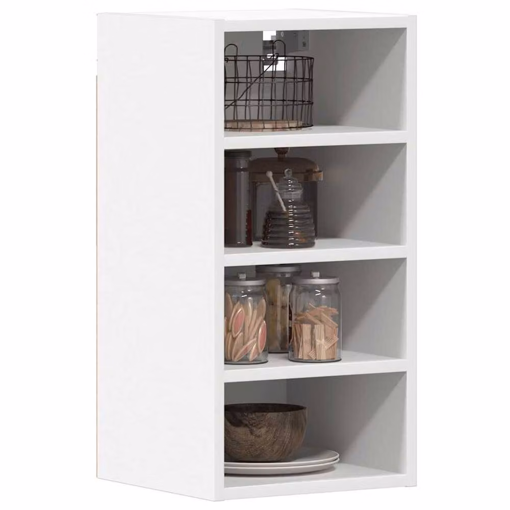 Berkfield Home White Wall Mounted Hanging Kitchen Cabinet with Hinged Doors and Internal Shelves W/D/H: 30 x 29.5 x 60 cm – 2