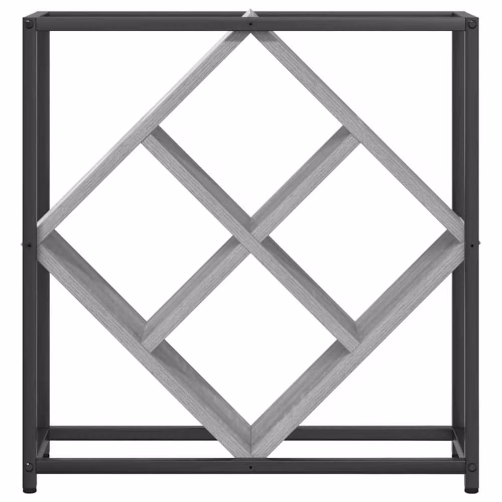 Berkfield Home Sonoma Modern Wine Rack, Grey, W: 51 cm, D: 18 cm, H: 52.5 cm – 4
