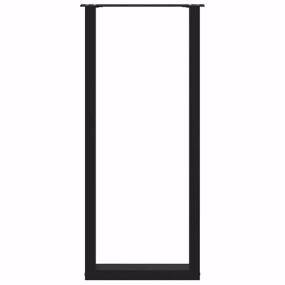 Berkfield Home U-Shaped Coffee Table Legs, 2 Pieces, Black Matt Steel, H: 110 cm x W: 40 cm – 4