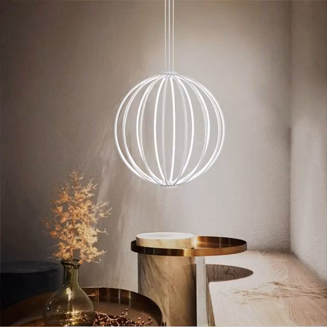CGC Lighting Paraplu 3 White 60cm Globe LED Ceiling Pendant Light