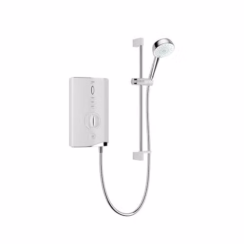 Mira Sport Max 10.8kW Single Outlet Electronic Mains Electric Shower in White – 1