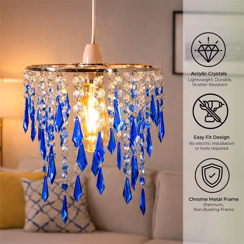 SPETLEK Blue Acrylic Pendant Ceiling Light Shade Chandelier – 2