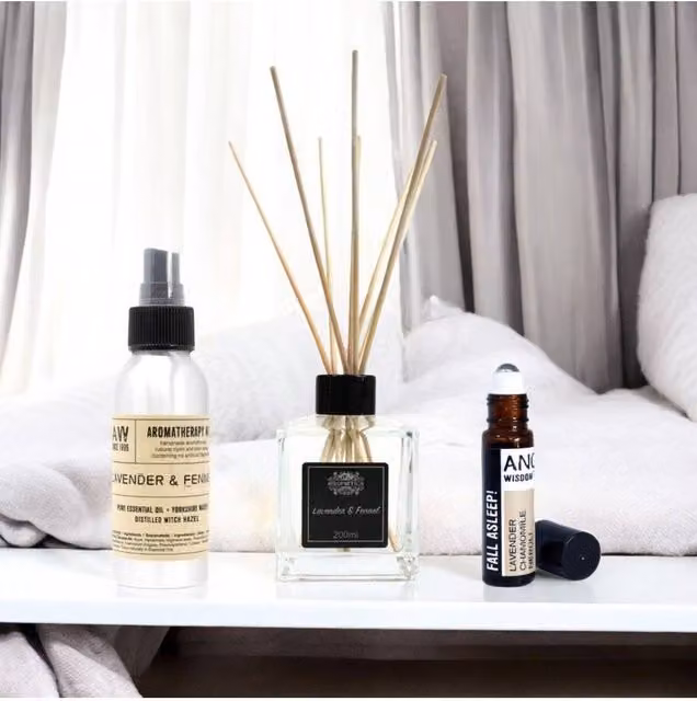 KDMD Good Sleep Kit White Floral Reed Diffuser with Natural Essential Oils