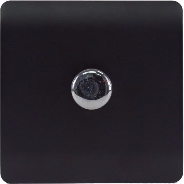 Trendi 1 Gang 2 Way 100w LED Dimmer Screwless 10 Amp Light Switch in Matt Black