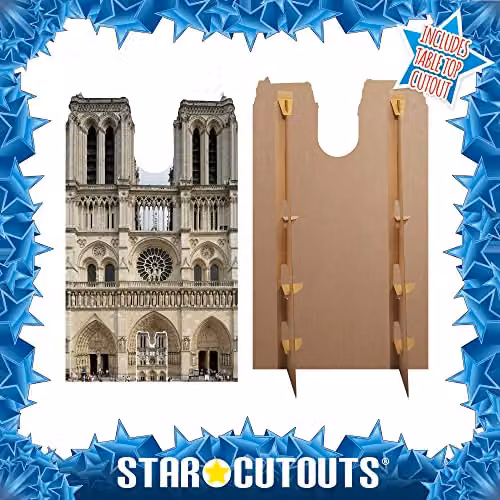 Star Cutouts SC1358 Notre Dame French Cathedral Large Multicolour Cardboard Cutout – 4