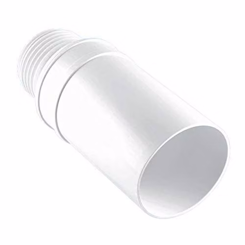 McAlpine MAC-EXTC MACFIT White Plastic Adjustable Length Straight Extension WC Connector Pipe – 3