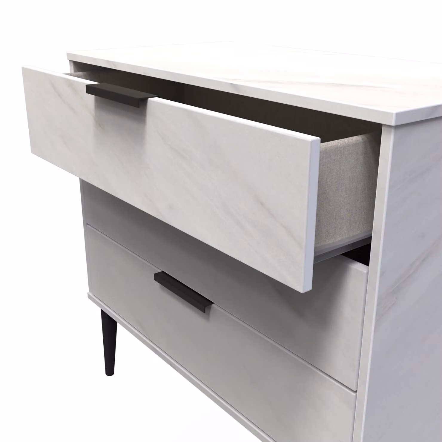 Ready Assembled 2 U Fuji 3 Drawer Chest in Off-White – 2