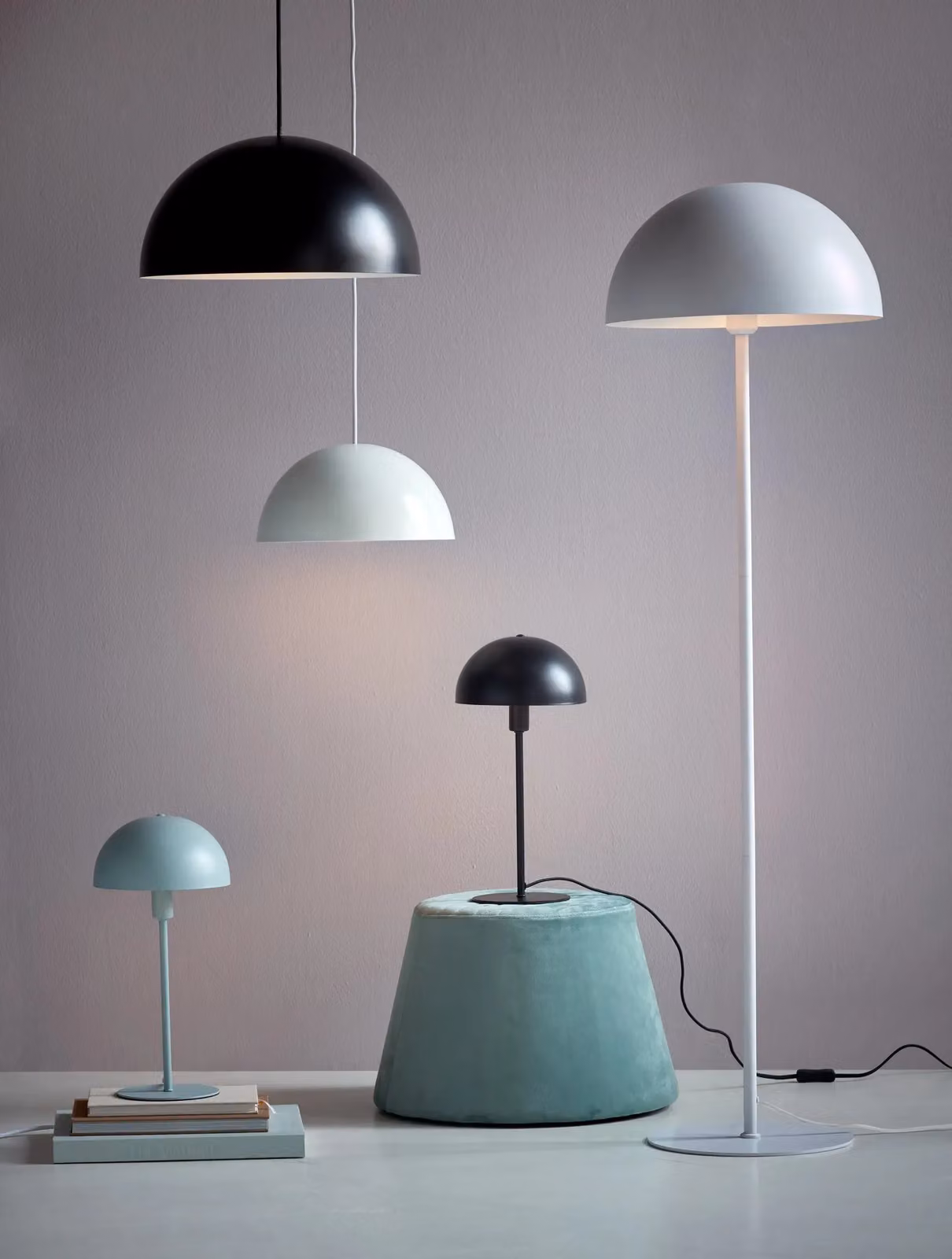 Nordlux Ellen White Metal Round Pendant Light for Dining Rooms, E27, Diameter: 30 cm – 3