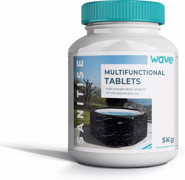 Summer Waves Multifunctional White Chlorine Disinfection Tablets, 5kg (250 x 20g)