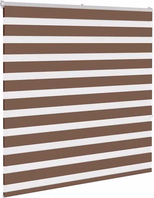 Berkfield Home Elegant Zebra Blind in Brown, W/H: 150 x 150 cm – 1