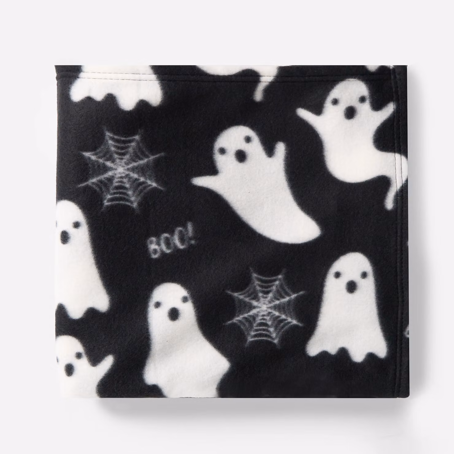 OHS Halloween Ghost Print Fleece Throw Blanket, Black, W/D/H: 120 x 150 cm – 6