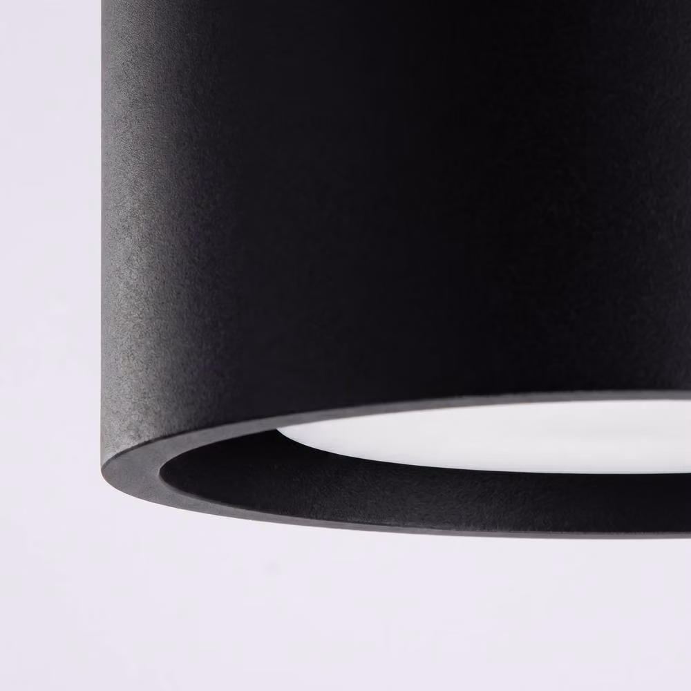 Sollux Lighting minimalist round ceiling lamp in black, W/D/H: 6 x 10 x 10 cm – 4