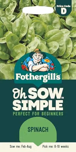Mr Fothergill's Oh Sow Simple Spinach Green Vegetable Seeds – 1