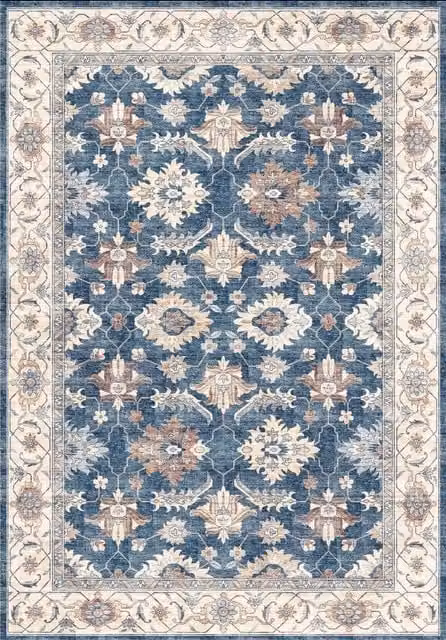 THE RUGS Jurdar Vintage Washable Oriental Rug in Blue, W/D: 120 x 160 cm – 1