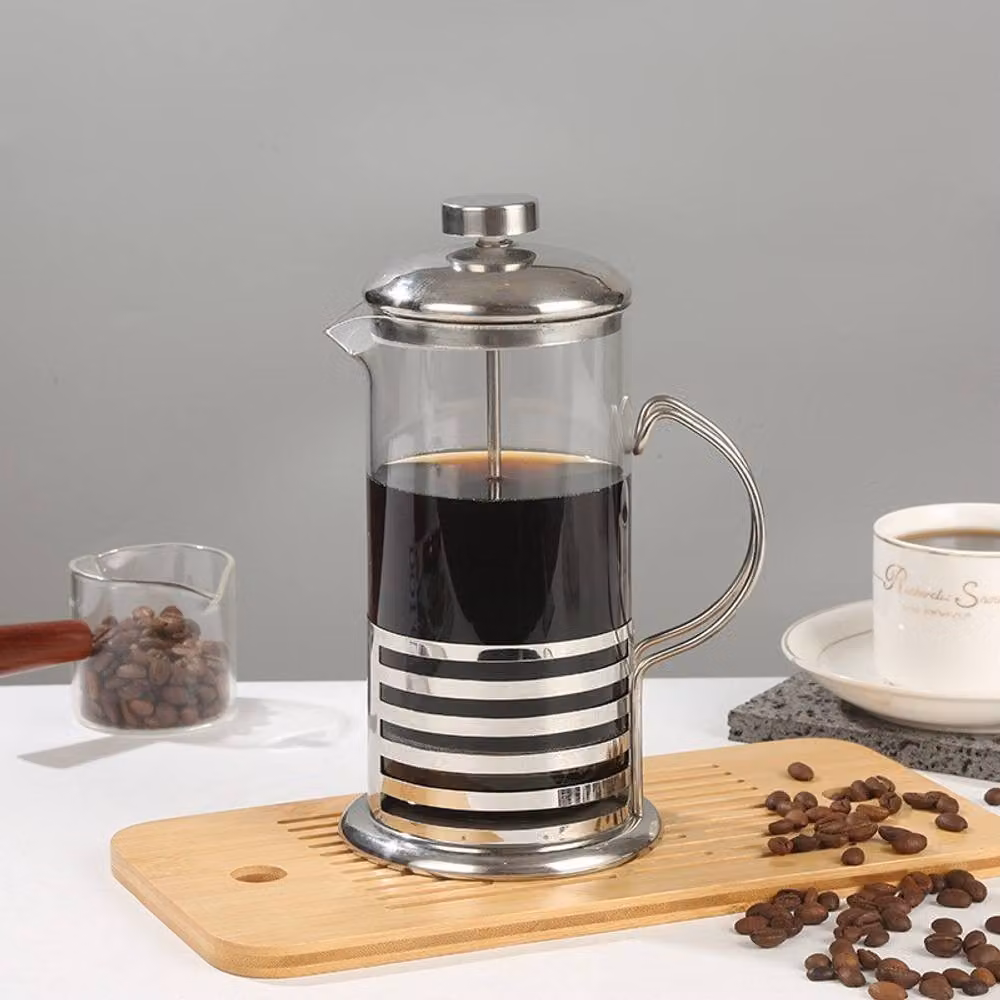 YnysTec Stainless Steel French Press Coffee Maker, Silver, 350 ml – 2