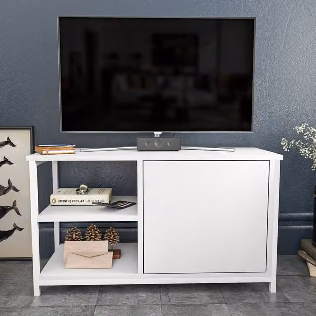 Decorotika Muskegon TV Unit in White