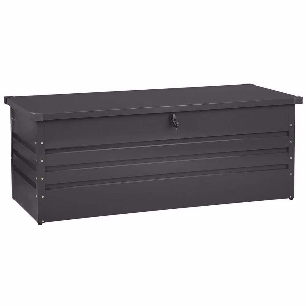 Wyld and Coco 600L Galvanised Steel Outdoor Storage Box in Grey – 3