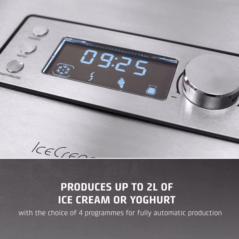 Caso Design IceCreamer 5-in-1 Yoghurt and Ice Cream Maker with Built-in Compressor in Silver – 3
