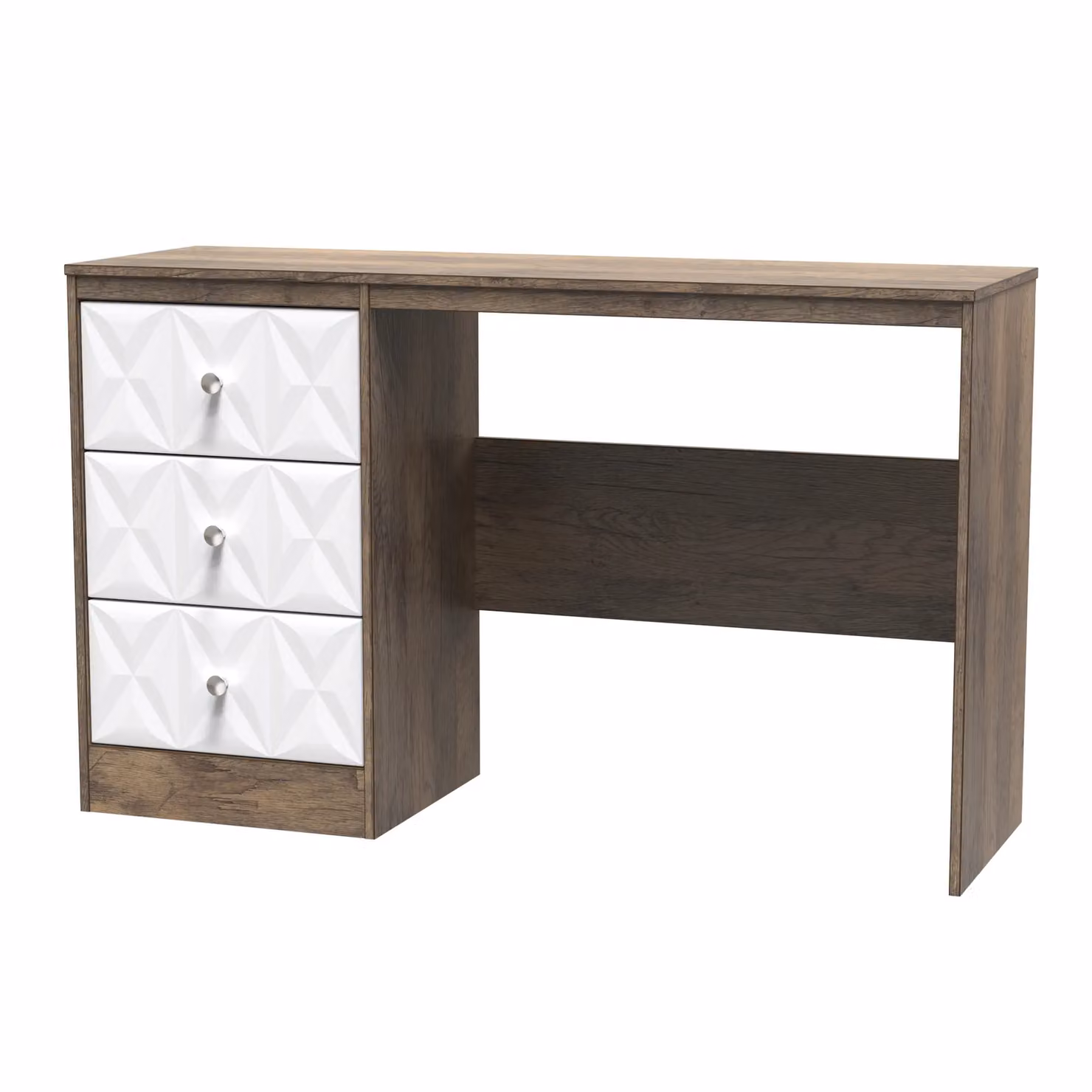 Ready Assembled 2 U Memphis 3 Drawer Desk in Dark Brown – 2