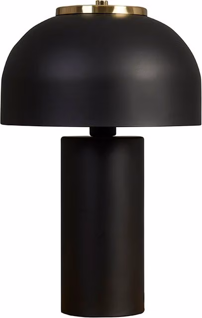 ValueLights Mushroom Dome Table Lamp in Black