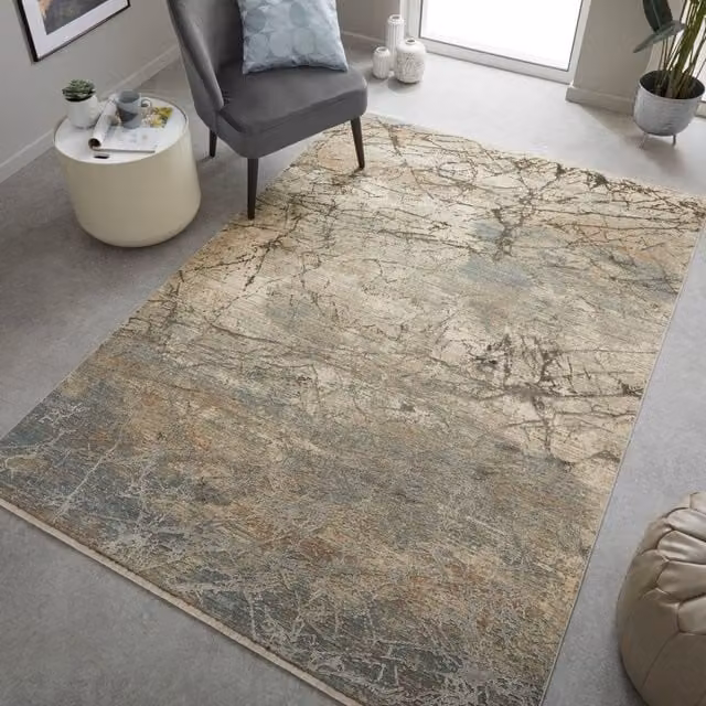 The Rug Shop UK Brown and Multicolour Modern Kilim Abstract Area Rug, W/D: 120 x 180 cm – 1