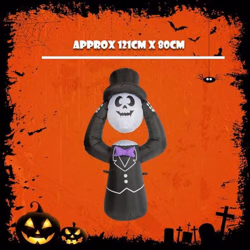 VFM e-Store Halloween Inflatable Undertaker Ghost Decoration in Black – 5
