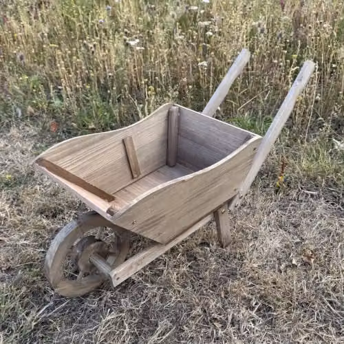 Selections Wooden Garden Wheelbarrow Planter Trough with Liner, Brown, W: 72 cm – 2