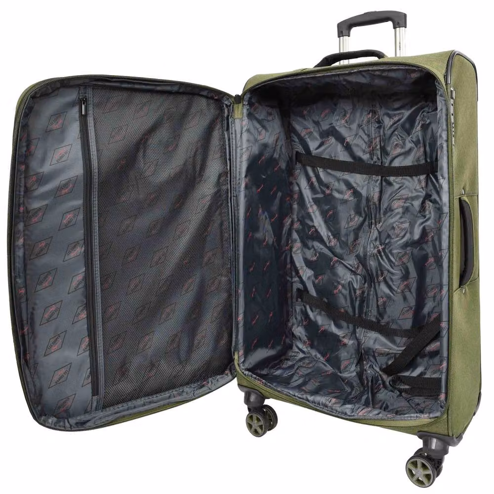 House of Leather Soft Lightweight Expandable Luggage Nimbus in Khaki – 3
