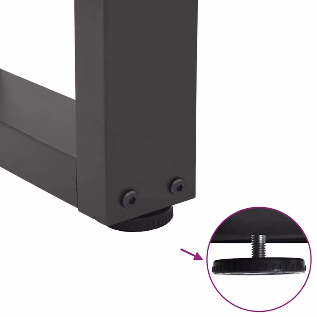 Berkfield Home V-Shape Dining Table Legs, 3 Piece Set, Anthracite Steel, H: 70 x 72-73.3 cm – 3