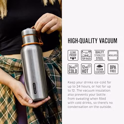 Black + Blum Insulated Water Bottle, 500ml, Orange and Brown – 5