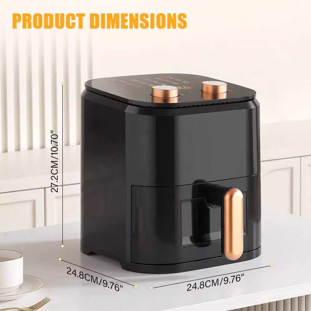 EONLION 4L Small Manual Air Fryer with Rapid Hot Air Circulation in Black – 2