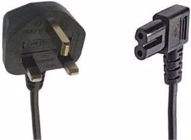 ShaniTech Fig.8 Right Angled C7 Power Cable, 3m, Black