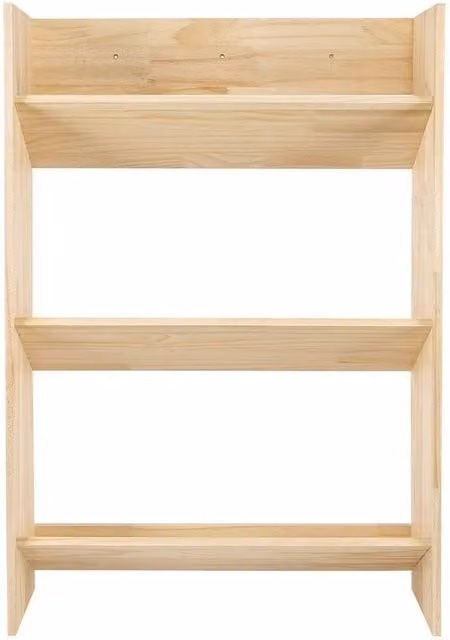 SPETLEK Rustic Brown Wall Mounted Wood Shoe Storage Rack for Hallways – 1