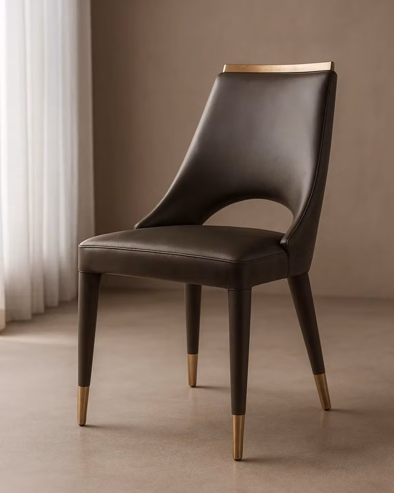 Tommy Franks Millie Dining Chair Set of 2 in Grey and Black Synthetic Leather