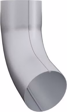 Lindab Majestic Galvanised Steel Downpipe Bend with Socket, Silver, 70-75mm