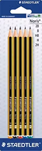Staedtler Noris HB Graphite Pencils, Yellow, Pack of 5