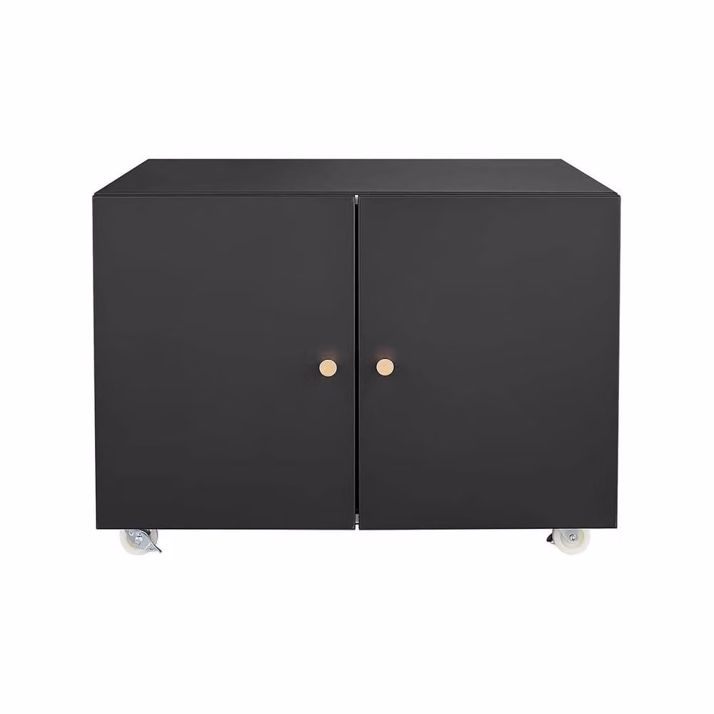 VOGREX Heavy Duty Black Metal Printer Stand and Filing Cabinet – 3