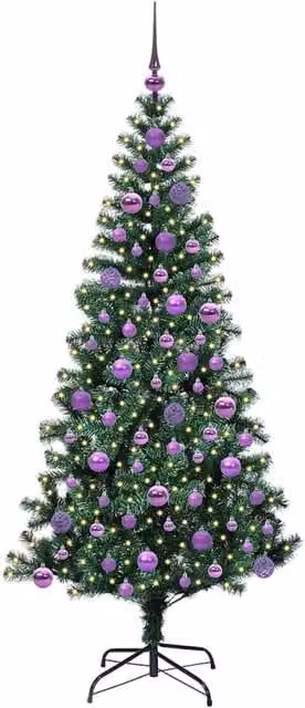 Berkfield Home Elegant Pre-lit Artificial Christmas Tree, Green, Height: 180 cm